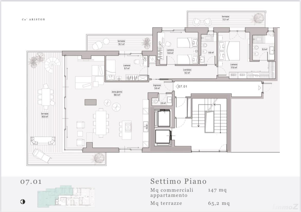 Grundriss Penthouse 7.01 Grundriss Penthouse 7.01