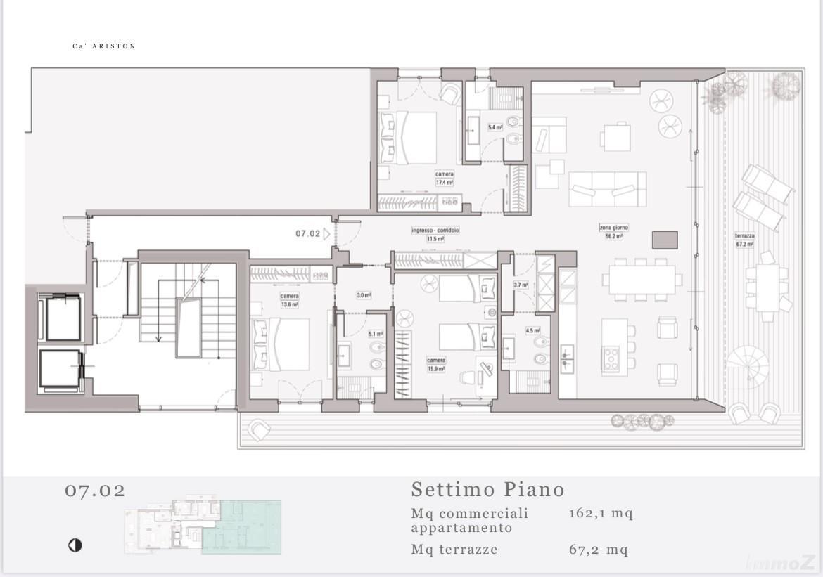 Grundriss Penthouse 7.02 Grundriss Penthouse 7.02